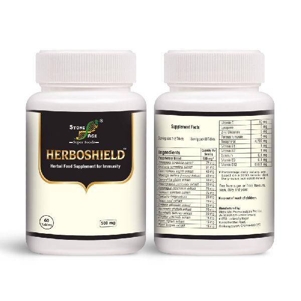 HERBOSHEILD &ndash; 500 Mg Herbal Food Supplement For Immunity Boost