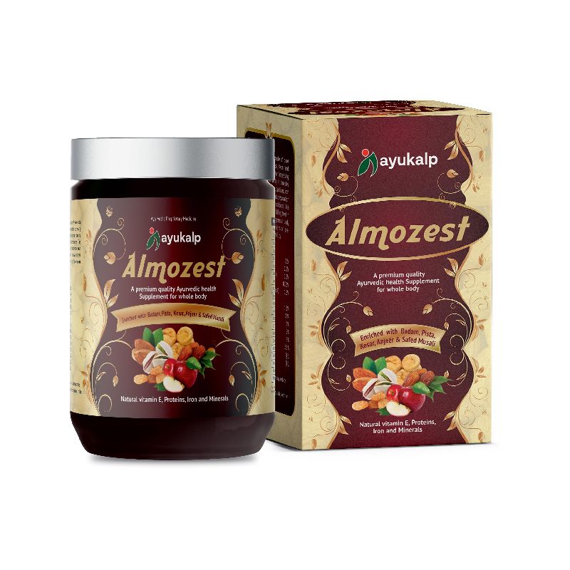 Natural Almond Almozest Herbal Food Supplements, Feature : Purity, Healthy, Packaging Size : 500gm