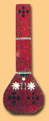 Wooden Tanpura, Pattern : Plain, Color : Red