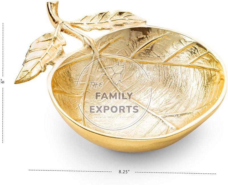 Brass Golden Leaf Bowl, Feature : Shiny Look