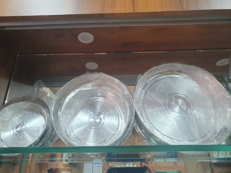 Chandwani Jewellers Round Polished Silver Plate