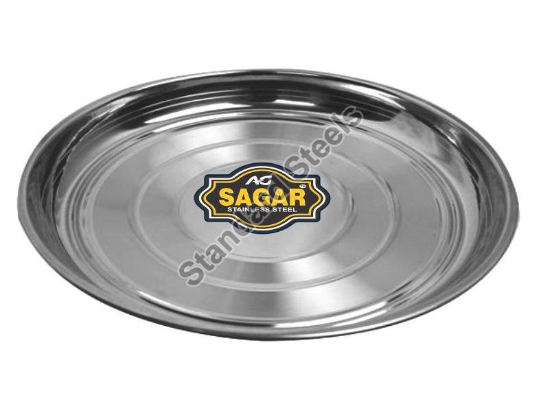 Stainless Steel Rice Silver Plate, For Kitchen, Size : 11-13 Inch