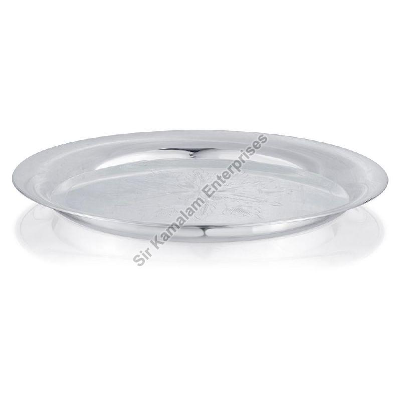 Round Polished Silver Plate