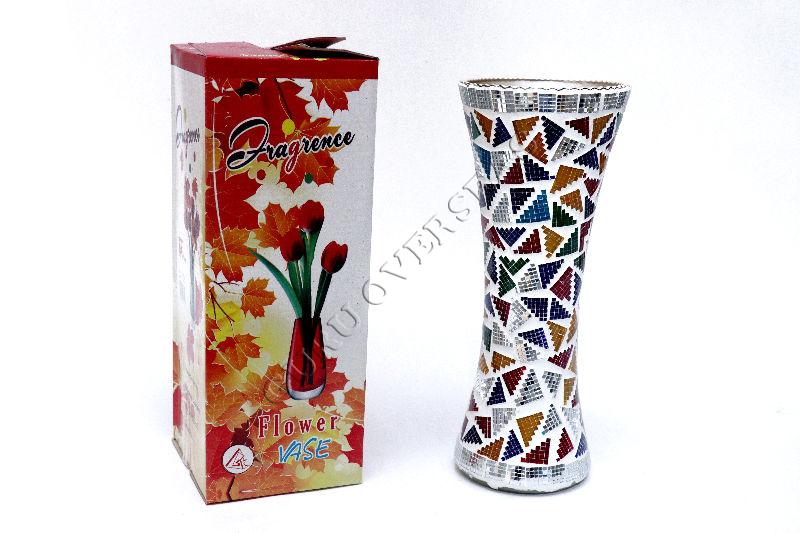 Mosaic Glass Flower Vase Mosiac, Feature : Decorative, Hard Structure, Shape : Round