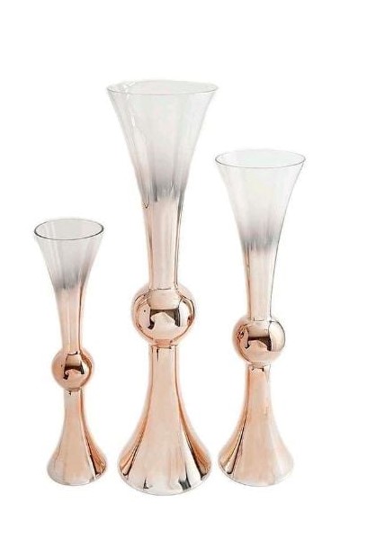 Ayeraa Round Glass Flower Vase Big, Size : Medium, Model Number : Un007412