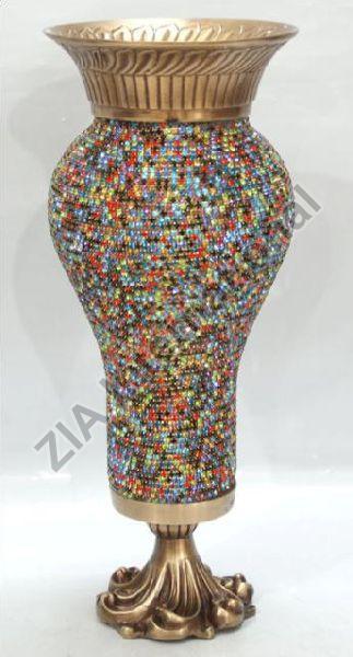 Glass Mosaic Decorative Flower Vase, For Decoration, Shape : Customise