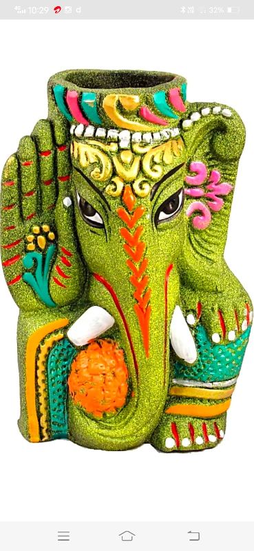 Cylinder Terracotta Clay Decorative Flower Vases, For Attractive Design, Fine Finished, Pattern : Printed