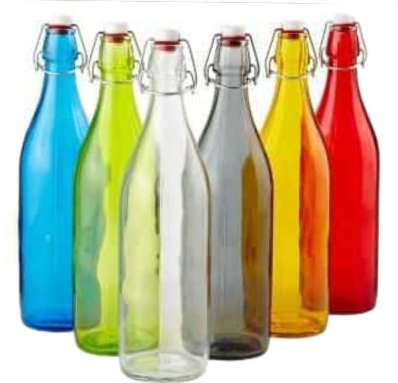 Round 500-1kg Glass Water Bottle, For Drinking Purpose, Feature : Freshness Preservation