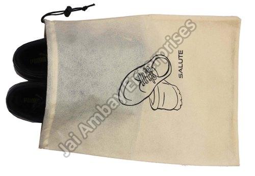 Salute Polyester Drawstring Shoe Bag, Style : Knot, Pattern : Plain