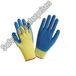 Latex Coated Cotton Glove, Size : Free Size, Color : Yellow