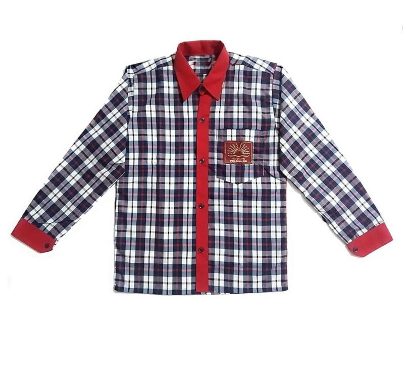 Check Cotton Kv School Uniform, Size