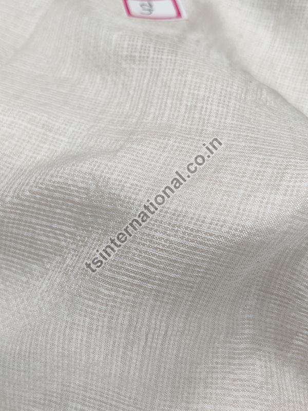 White Pure Cotton Katan Silk Dyeable Fabric
