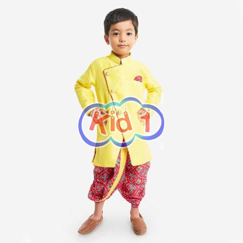Multicolor Boys Sherwani Set